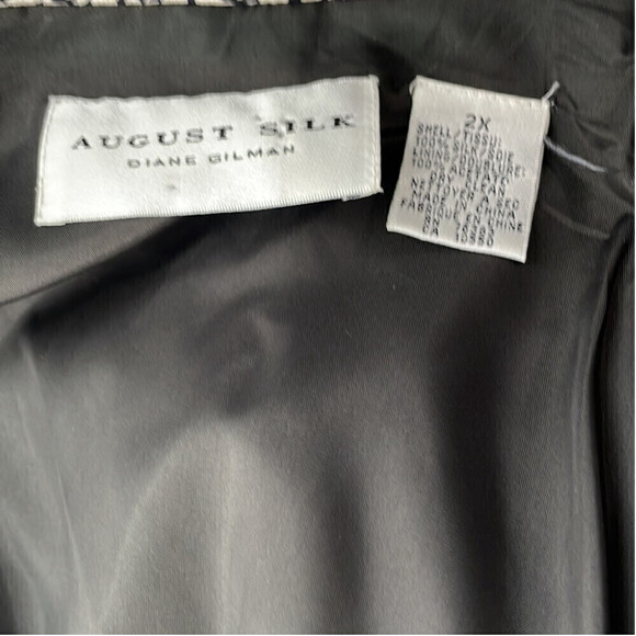 August Silk Diane Gilman silk blazer floral plus size career even luxury sz 2X - Picture 7 of 10